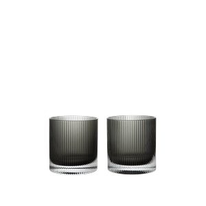 Ferm Living Ripple Tumbler Glass 25cl Set di 2 Grigio Fumé