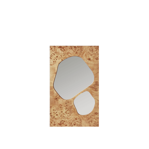 Specchio Folia Ferm Living H82 in Legno di Radica Naturale