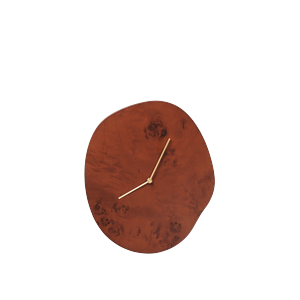 Orologio da Parete Ferm Living Melt in Legno di Radica Tinto Scuro