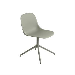 Sedia da Pranzo in Fibra con Base Girevole Muuto Verde Polvere