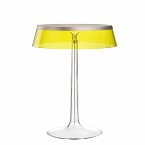 Flos Bon Jour Table Lamp Mat Bronze Frame and yellow shade