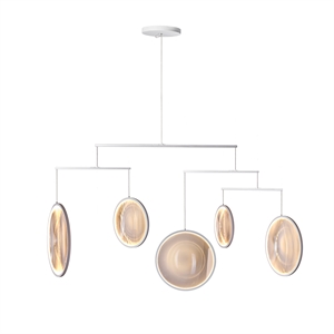 DCW Focus X5 Lampadario Bianco Opaco