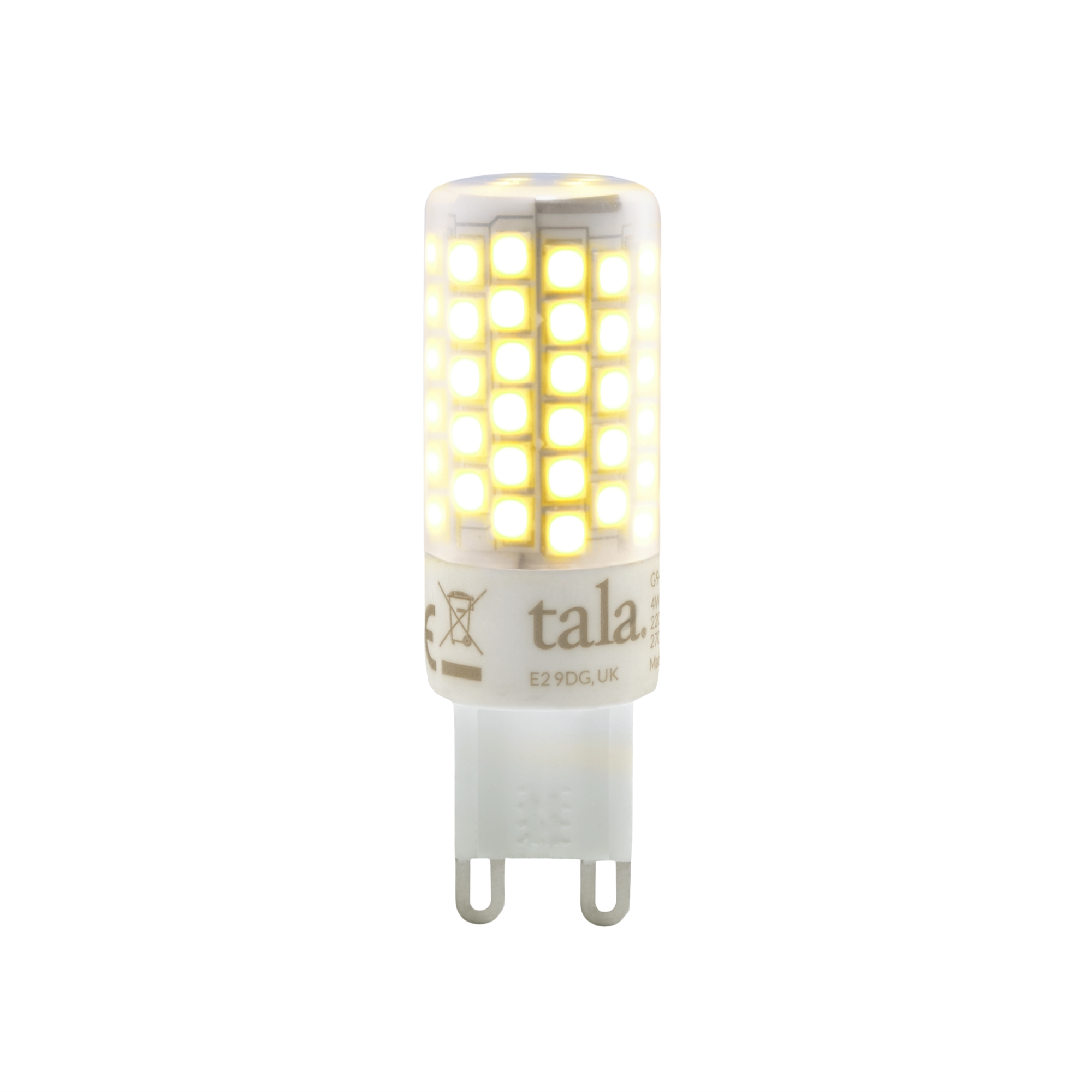 G9 3.6W Lampada LED 2700K CRI 97 230V Dimmerabile Cover Glassata CE