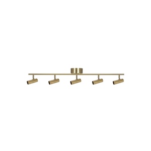 Globen Lighting Hubble 5 Plafoniera lunga in Ottone Spazzolato