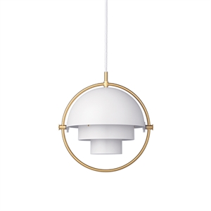 GUBI Multi-Lite Lampadario Ottone E Bianco Piccolo