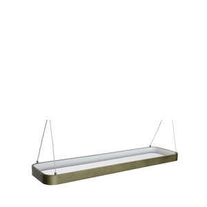 Lampadario Hübsch Tube Grande Verde Scuro Metallizzato