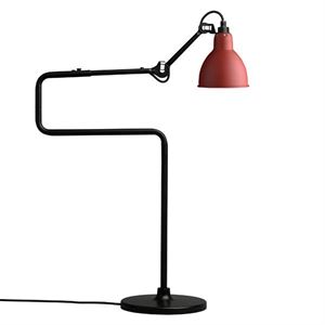 Lampe Gras N317 Lampada Da Tavolo Nero Opaco E Rosso Opaco