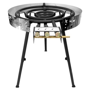 Bruciatore a gas Mareld con 2 anelli 78 cm Nero
