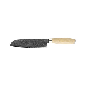Coltello Santoku giapponese Mareld Akio in legno di oliva, 18 cm
