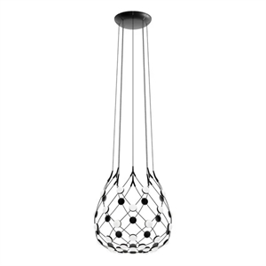 Lampadario Luceplan Mesh Ø55 Nero , 1 metro