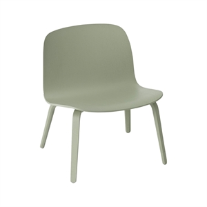 Poltrona Muuto Visu con Base in Legno Verde Polvere