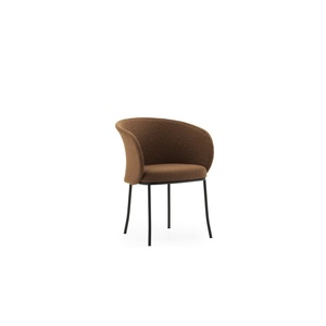Sedia da Pranzo in Maglia Normann Copenhagen Nero/brandy