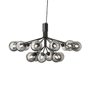 Nuura Apiales 18 Chandelier Satinato Nero/ Nero Affumicato