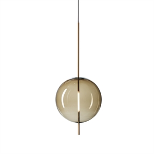 Pholc Kandinsky 45 Lampadario Vetro Marrone Fumè E Ottone