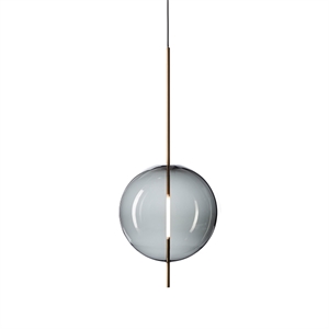 Pholc Kandinsky 45 Lampadario Vetro Grigio Fumè E Ottone