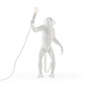 Seletti Monkey Standing Lampada Da Tavolo Bianca