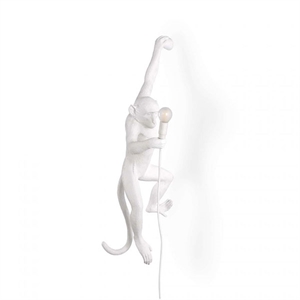 Seletti Monkey Hanging Left Applique Bianco Da Esterno