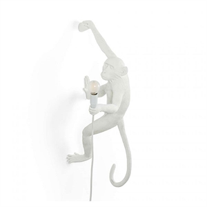 Seletti Monkey Hanging Right Applique Bianco