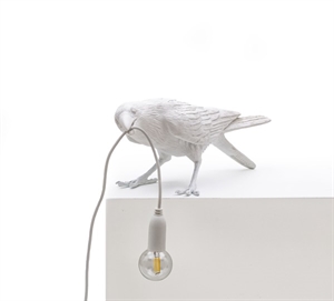 Seletti Bird Playing Lampada da Tavolo Bianco da Esterno