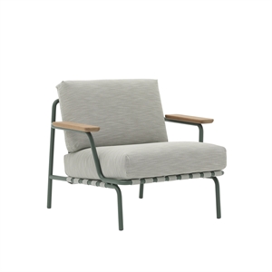 Muuto Settle Poltrona da Esterno Ribbed Weave 2/ Verde Scuro