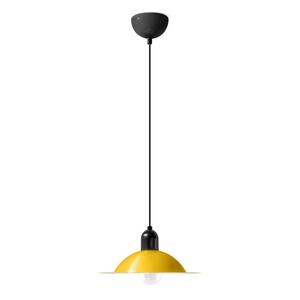 Stilnovo Lampiatta Lampadario Piccolo Bianco/ Giallo