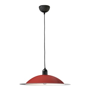 Stilnovo Lampiatta Lampadario Grande Bianco/Corallo