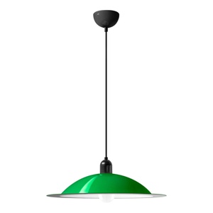 Lampadario Stilnovo Lampadario Grande Bianco/ Verde