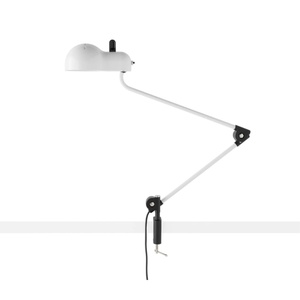 Lampada da Tavolo Stilnovo Topo Morsetto Bianco