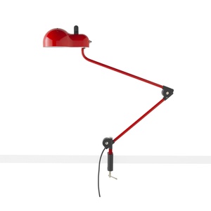 Lampada da Tavolo Stilnovo Topo Morsetto Rosso