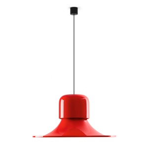 Stilnovo Campana Lampadario Glossy Grey/ Rosso