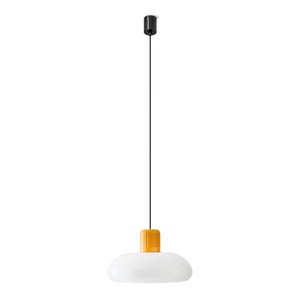 Lampadario Stilnovo Trepiù Giallo/ Bianco
