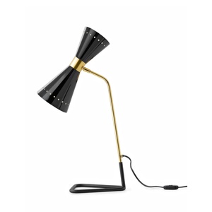 Lampada da Tavolo Stilnovo Megafono 2 Oro/ Nero/Avorio