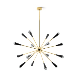 Lampadario Stilnovo Sputnik 16 Oro/ Nero