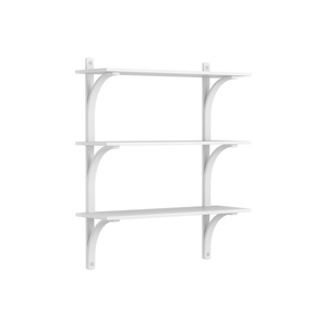 Swedese Levi 90 Shelf Medium Alluminio/ Frassino Bianco