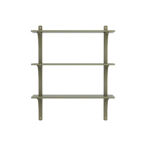 Swedese Levi 90 Shelf Medium Alluminio/Verde Muschio/Cenere