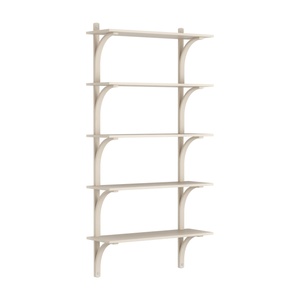 Swedese Levi 90 Shelf Grande Alluminio/ Frassino Pigmentato Bianco