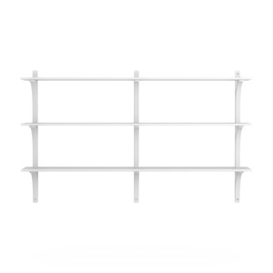Swedese Levi 180 Shelf Medium Alluminio/ Frassino Bianco