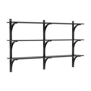 Swedese Levi 180 Shelf Medium Alluminio/ Frassino Nero