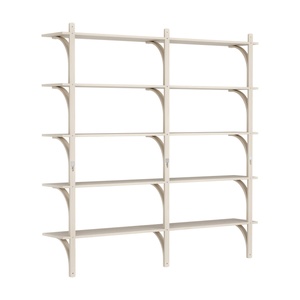 Swedese Levi 180 Shelf Grande Alluminio/ Frassino Pigmentato Bianco