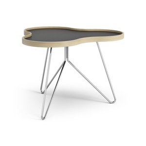Tavolino da Caffè Swedese Flower 66x62 Nero/Rovere/ Cromo