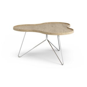 Tavolino da Caffè Swedese Flower Mono 90x84 Rovere/ Cromo