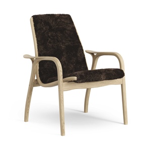 Poltrona Laminato Swedese Impiallacciata in Rovere/espresso/pelle di Pecora