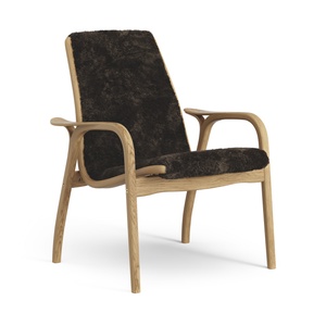 Poltrona in Laminato Swedese Rovere Oliato/espresso/pelle di Pecora