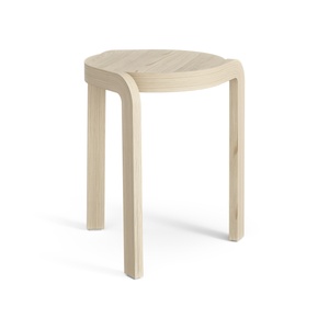 Sgabello Swedese Spin in Frassino Laccato Trasparente