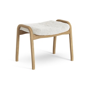 Poggiapiedi Swedese Lamino in Rovere Oliato/ Bianco Sporco/pelle di Pecora