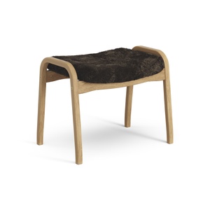 Poggiapiedi Swedese Lamino Rovere Oliato/espresso/pelle di Pecora