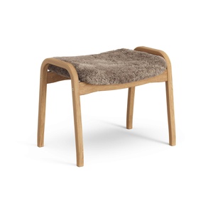 Poggiapiedi Swedese Lamino in Rovere oliato/Sahara/pelle di Pecora