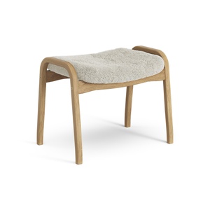 Poggiapiedi Swedese Lamino Rovere Oliato/chiaro di Luna/pelle di Pecora