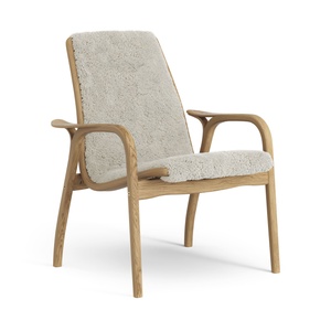 Poltrona in Laminato Swedese Rovere Oliato/chiaro di Luna/pelle di Pecora