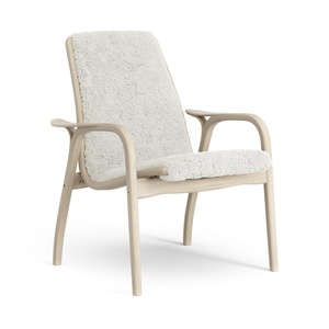Poltrona in Laminato Swedese Rovere Laccato/ Bianco Sporco/pelle di Pecora